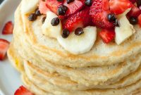 Banana Split Pancake Recipe: Fluffy Pancakes with Strawberry, Pineapple & Chocolate