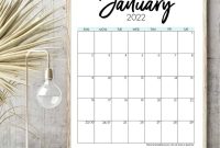 2022 Printable Calendar PDF Template — Free Download