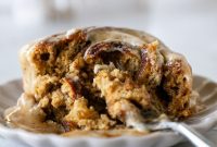 Caramel Gingerbread Cinnamon Rolls with Warm Spice Glaze