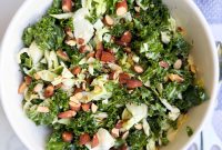 Crispy Kale Crunch Salad with Lemon-Garlic Dressing