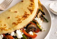 Savory Goat Cheese Crepes with Honey and Thyme