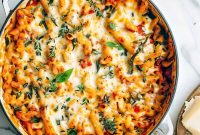 Vegetable Pasta Bake with Creamy Cheese and Roasted Veggies