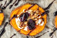 Sweet Potato Rounds Topped with Creamy Goat Cheese