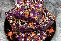 Ube Rice Krispie Halloween Treats: Festive Purple Marshmallow Bars