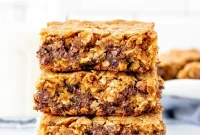 Chewy Oatmeal Chocolate Chip Cookie Bars Recipe