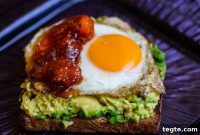 Poached Egg on Avocado Toast with Sweet Tomato Jam