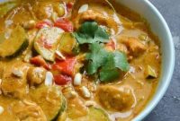 Instant Pot Thai Peanut Chicken Recipe That Melts in Minutes
