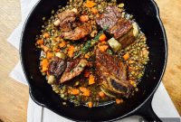 Braised Beef Short Ribs with Savory Lentils Recipe