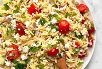 Mediterranean Orzo Salad with Lemon Herb Vinaigrette