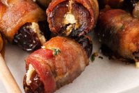 Bacon-Wrapped Dates Stuffed with Creamy Goat Cheese