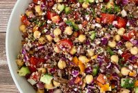 Mediterranean Quinoa Salad with Feta, Olives & Lemon Vinaigrette