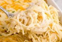 Creamy Chicken Tetrazzini Recipe with Parmesan and Mushrooms