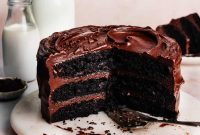Eggless Chocolate Cake with Decadent Chocolate Fudge Frosting