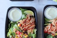 Grilled BBQ Chicken Salad with Tangy Corn & Avocado Dressing