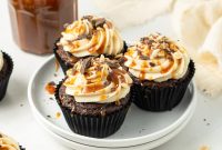 Vegan Chocolate Caramel Snickers Cupcakes Recipe
