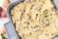 Creamy Mashed Potato Casserole Without Peeling Potatoes