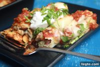 Spinach, Artichoke & Mushroom Enchiladas with Creamy Cheese Sauce