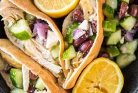 Greek Chicken Wraps Made in a Slow Cooker — Mediterranean Flavor