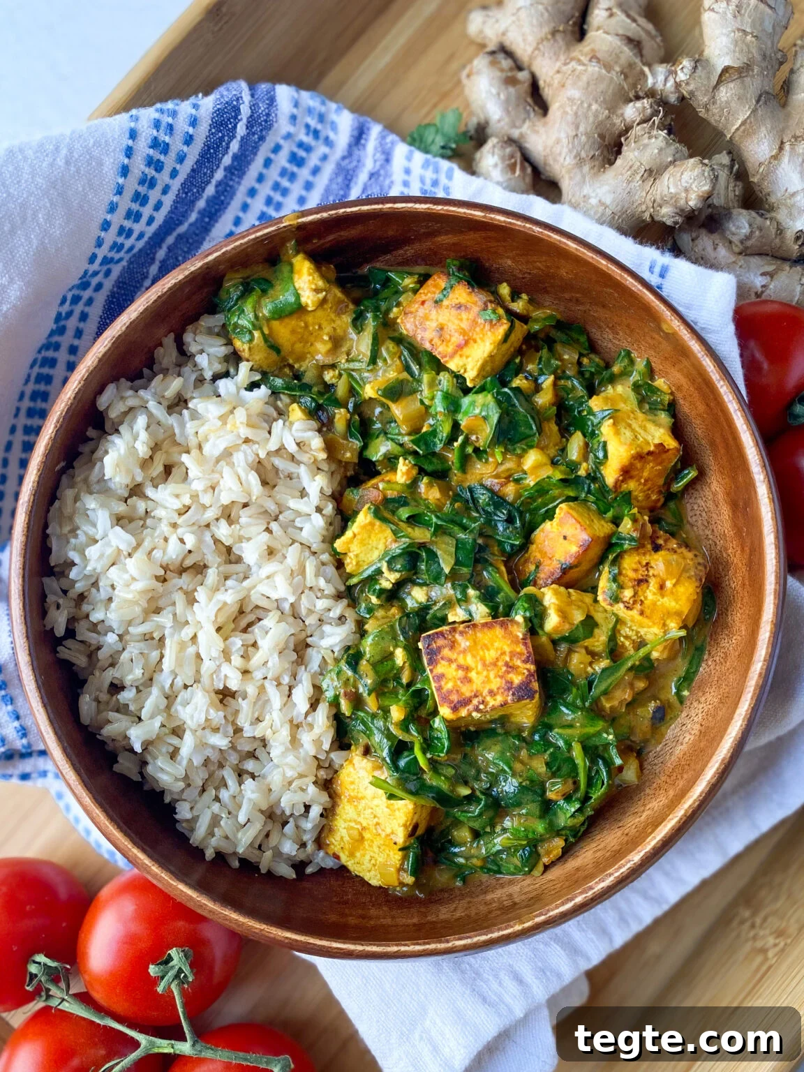 26 Cozy Vegan Dinners to Warm Your Winter Nights 13 tofu saag paneer recipe