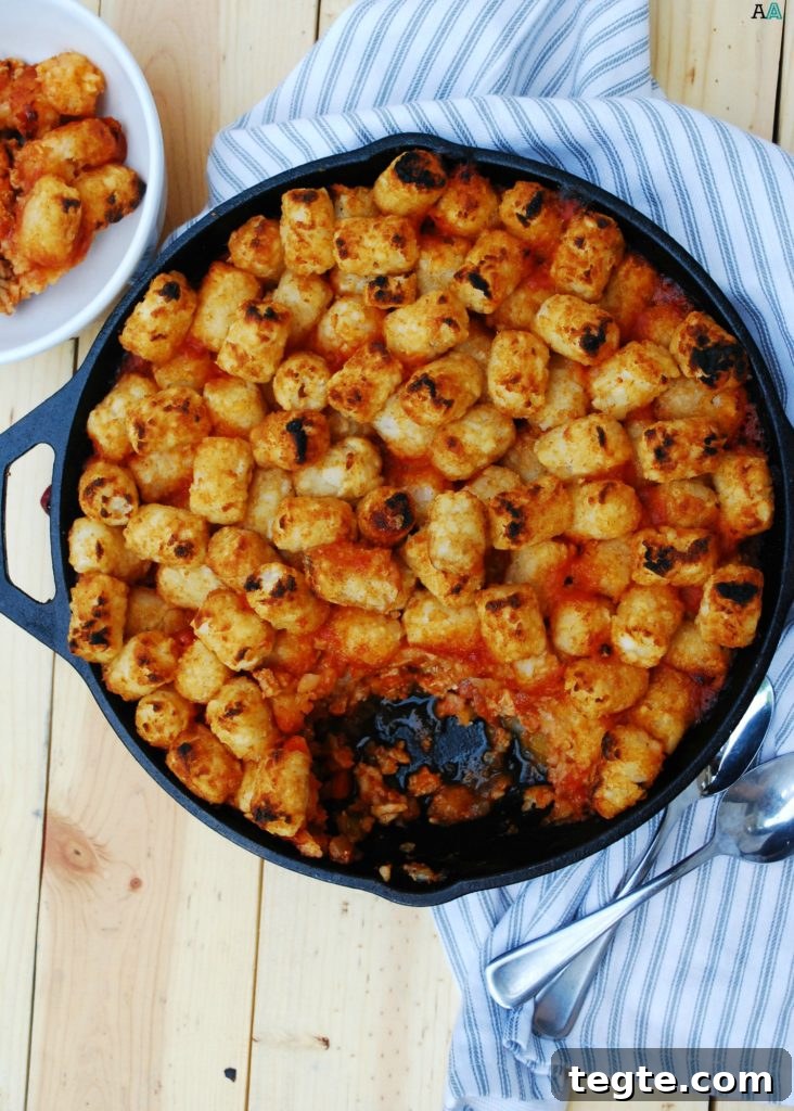 Skillet Sloppy Joe Casserole plated