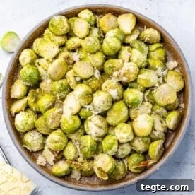 Over 20 St. Patrick’s Day Recipes for Festive Celebrations 14 roasted brussel sprouts in a brown bowl