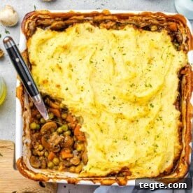 Over 20 St. Patrick’s Day Recipes for Festive Celebrations 9 vegetarian shepherds pie with spoon scooping