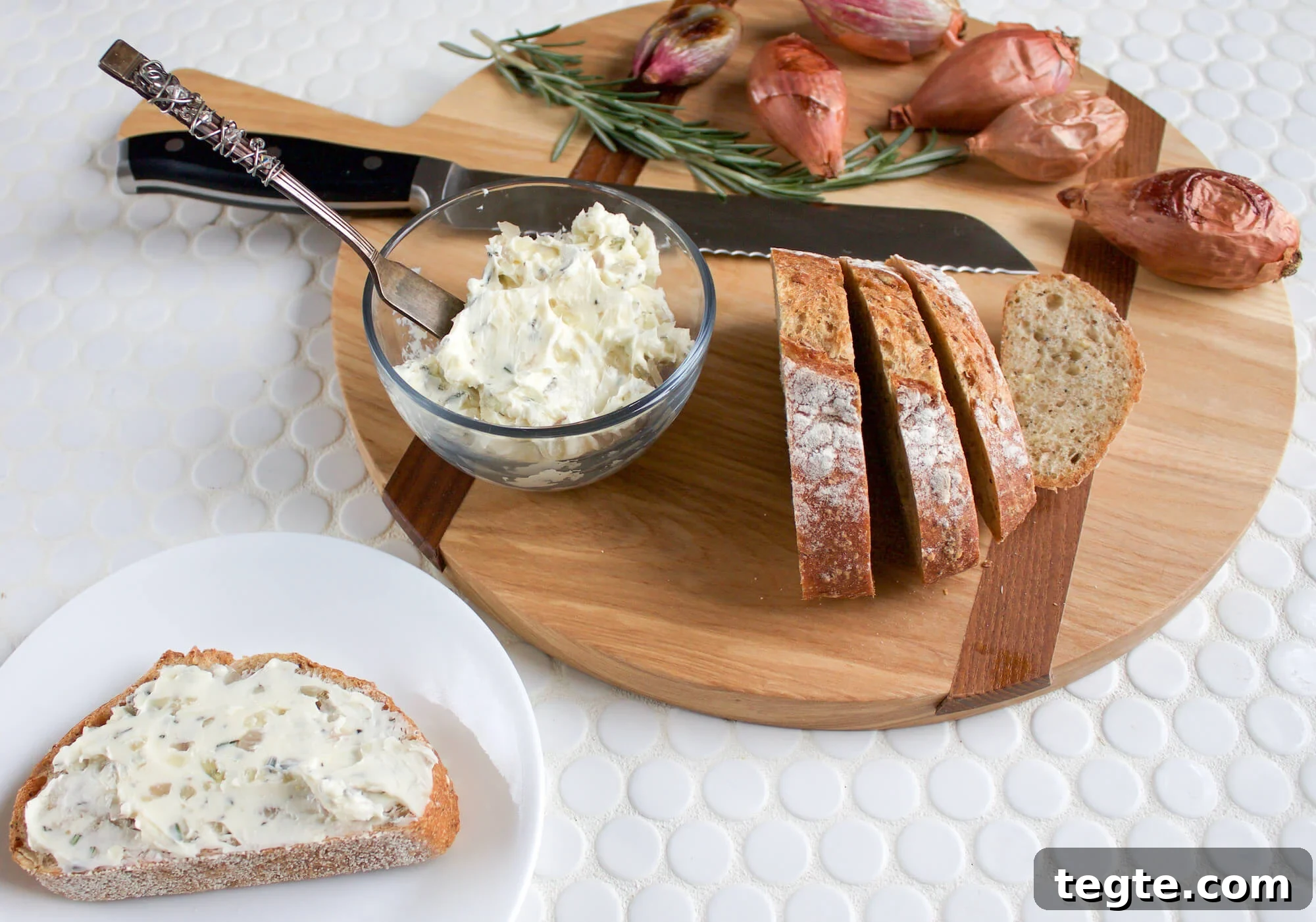 Roasted shallot and rosemary butter