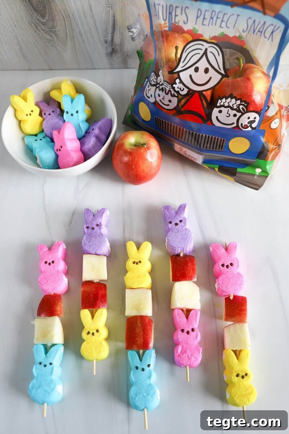Peep and Apple Skewers