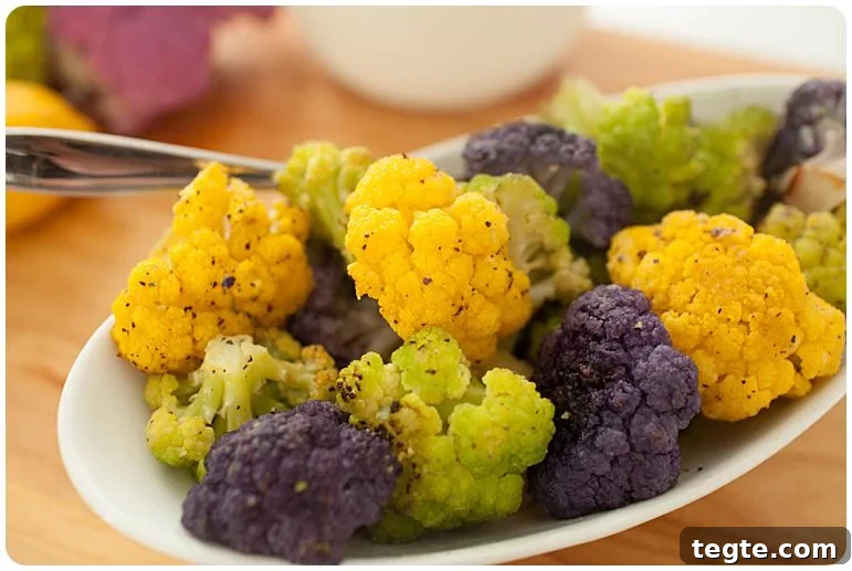 Rainbow Roasted Cauliflower