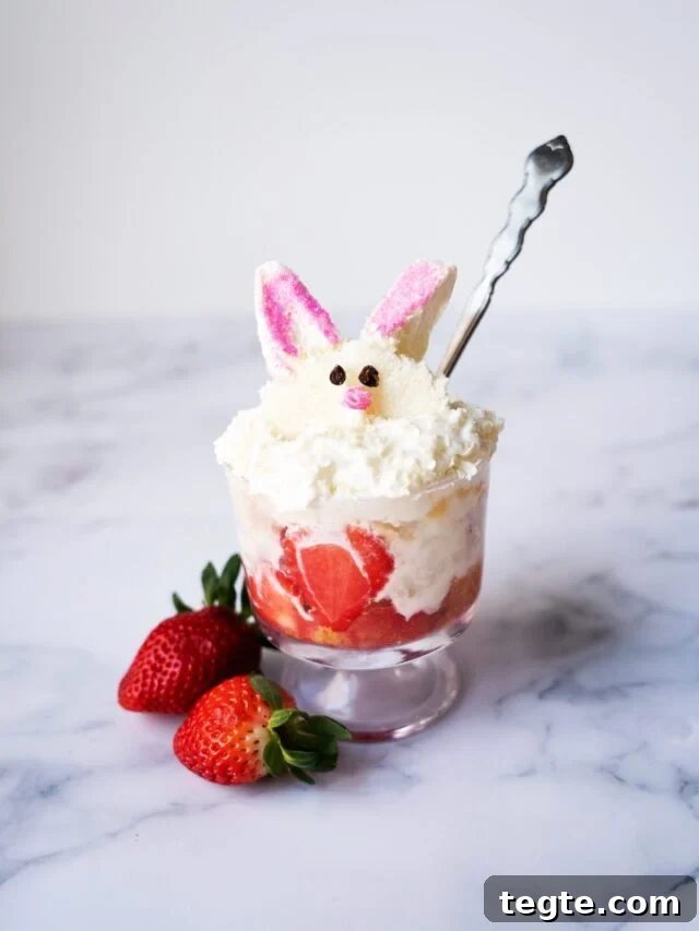 Easter Bunny Strawberry Parfait