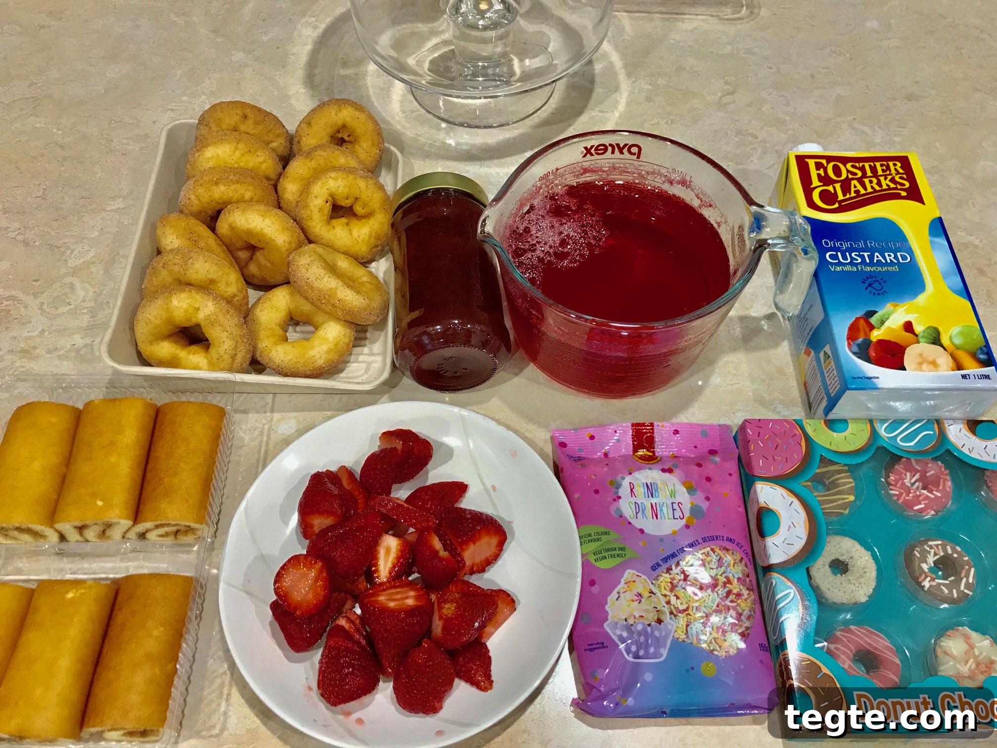 Doughnut Strawberry Trifle