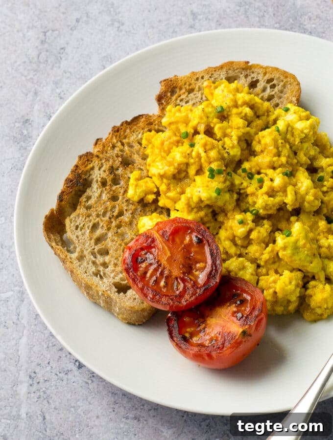 Vegan Scrambled Eggs Recipe: Fluffy Plant-Based Tofu Scramble 2 Tofu Scramble