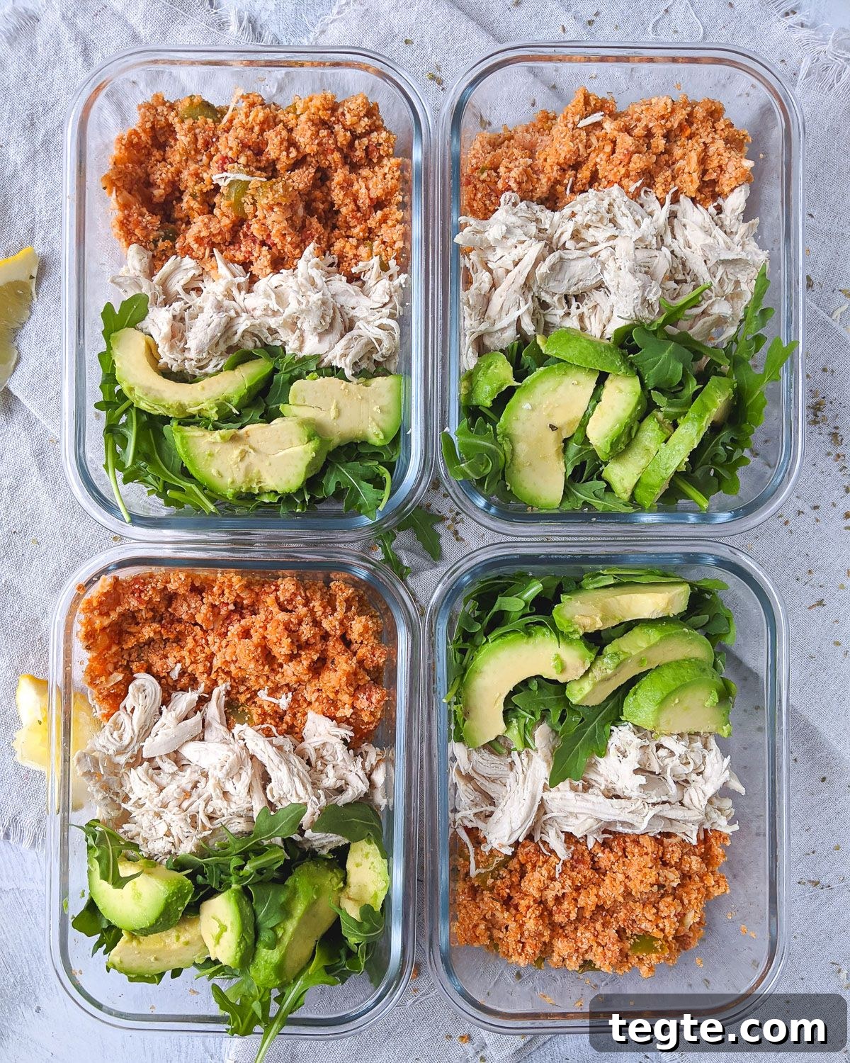 21 High-Protein, High-Fiber Meal Prep Ideas for the Week 11 Mexican Meal Prep Bowls with Cauliflower Rice