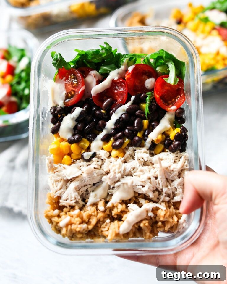 21 High-Protein, High-Fiber Meal Prep Ideas for the Week 9 Chicken Burrito Bowls