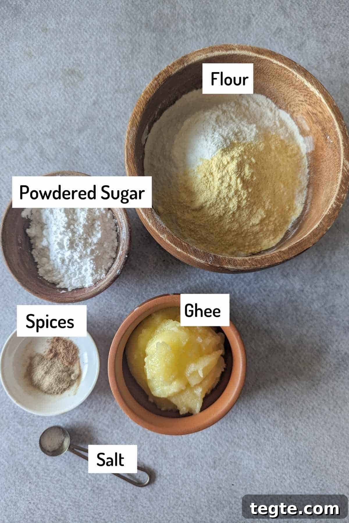 ingredients needed to make nankhatai
