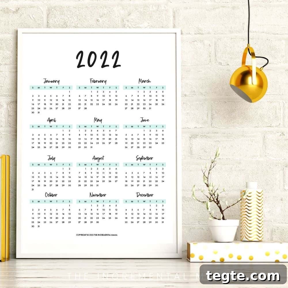 2022 Printable Calendar PDF Template — Free Download 3 img 12083 2