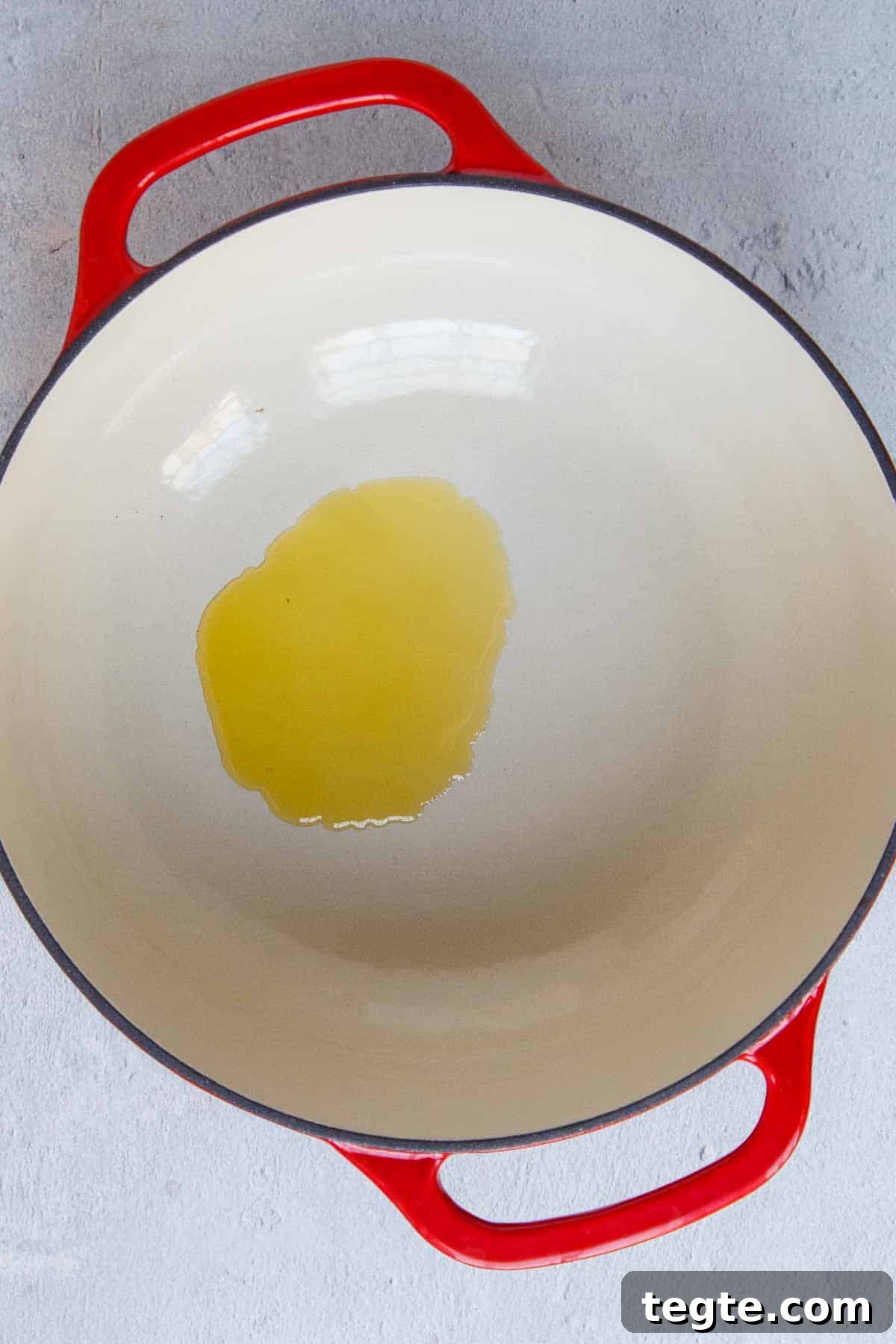 Olive oil in a large pot
