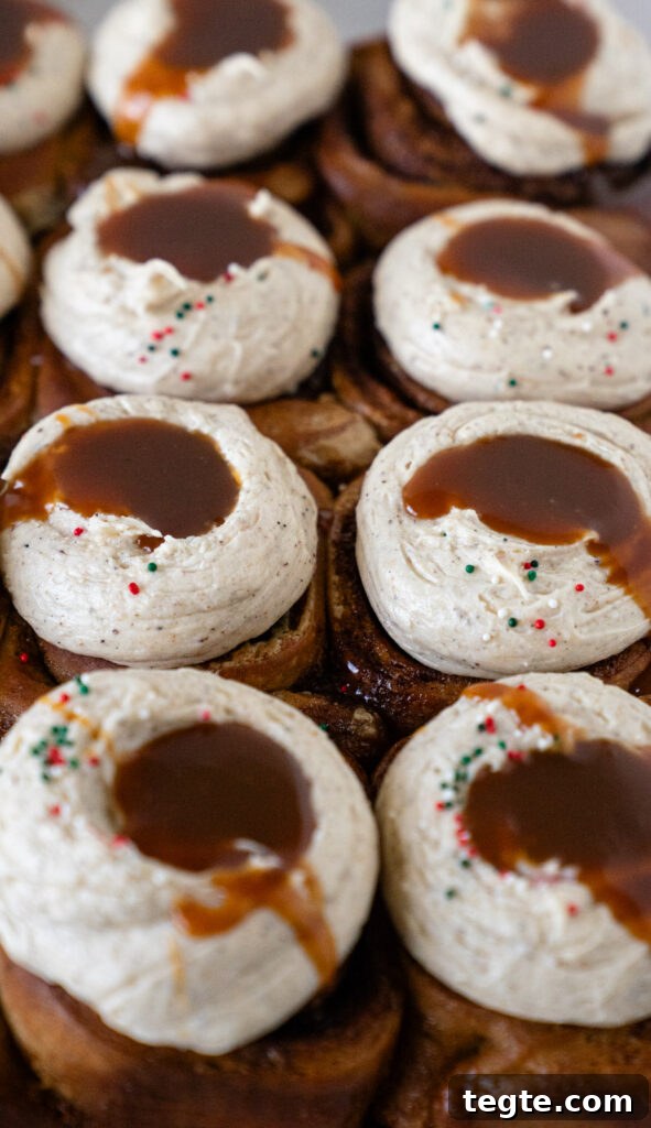 Caramel Gingerbread Cinnamon Rolls with Warm Spice Glaze 3 caramel gingerbread cinnamon rolls