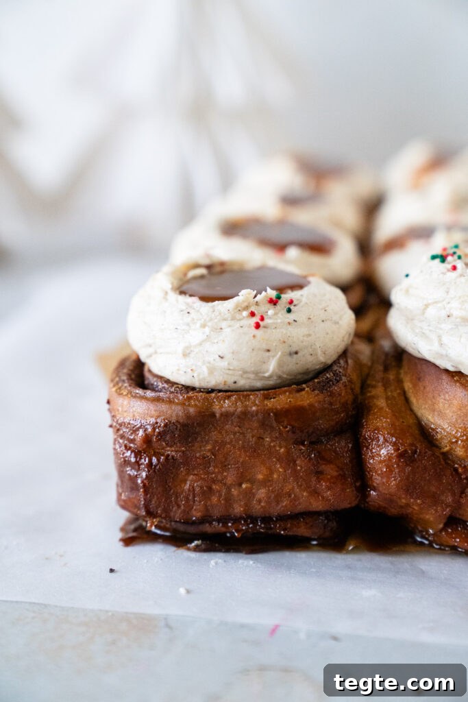 Caramel Gingerbread Cinnamon Rolls with Warm Spice Glaze 4 img 12369 3