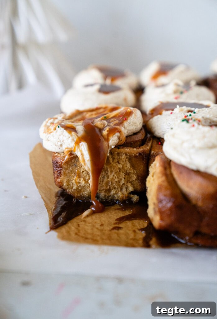 Caramel Gingerbread Cinnamon Rolls with Warm Spice Glaze 5 img 12369 4