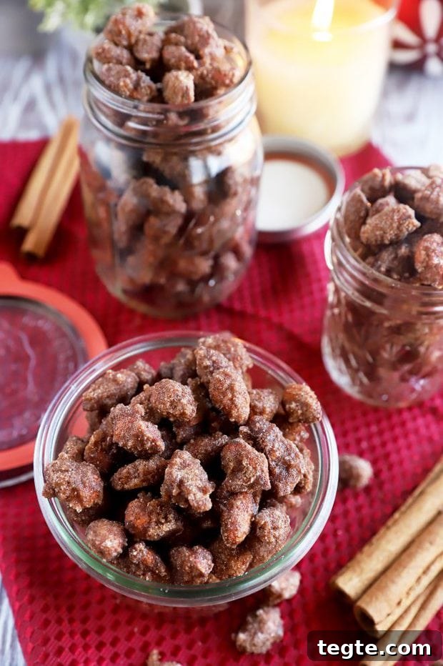 Slow-Cooker Cinnamon Almonds: Sweet Spiced Snack Recipe 7 cinnamon almonds in jars image