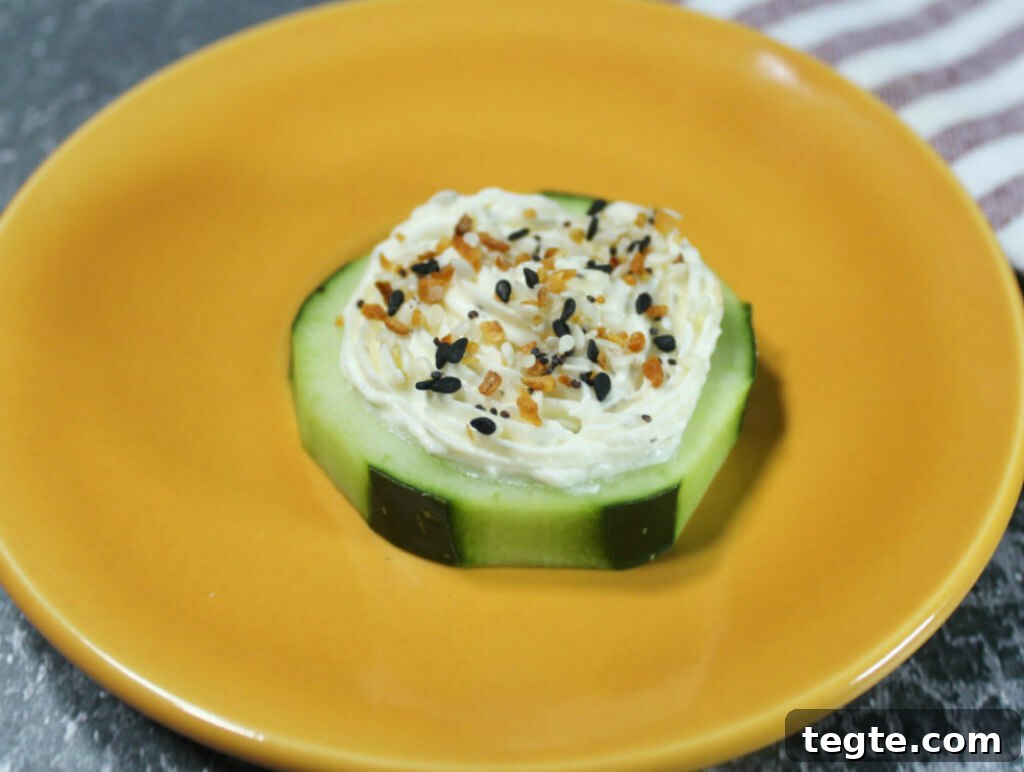 Everything Bagel Cucumber Bites Recipe — Savory No-Bake Appetizer 2 Cucumber Bites Everything Bagel1