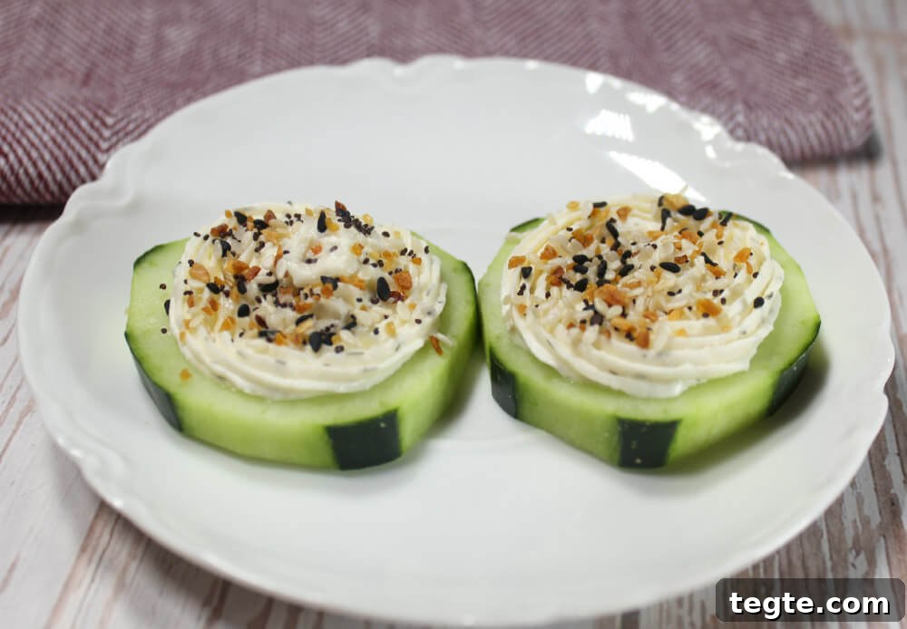 Everything Bagel Cucumber Bites Recipe — Savory No-Bake Appetizer 7 Cucumber Bites Everything Bagel6