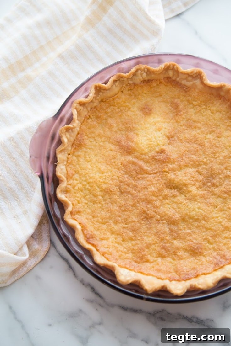 Southern Buttermilk Pie Recipe — Quick 30-Minute Dessert 5 finished buttermilk pie not cut into