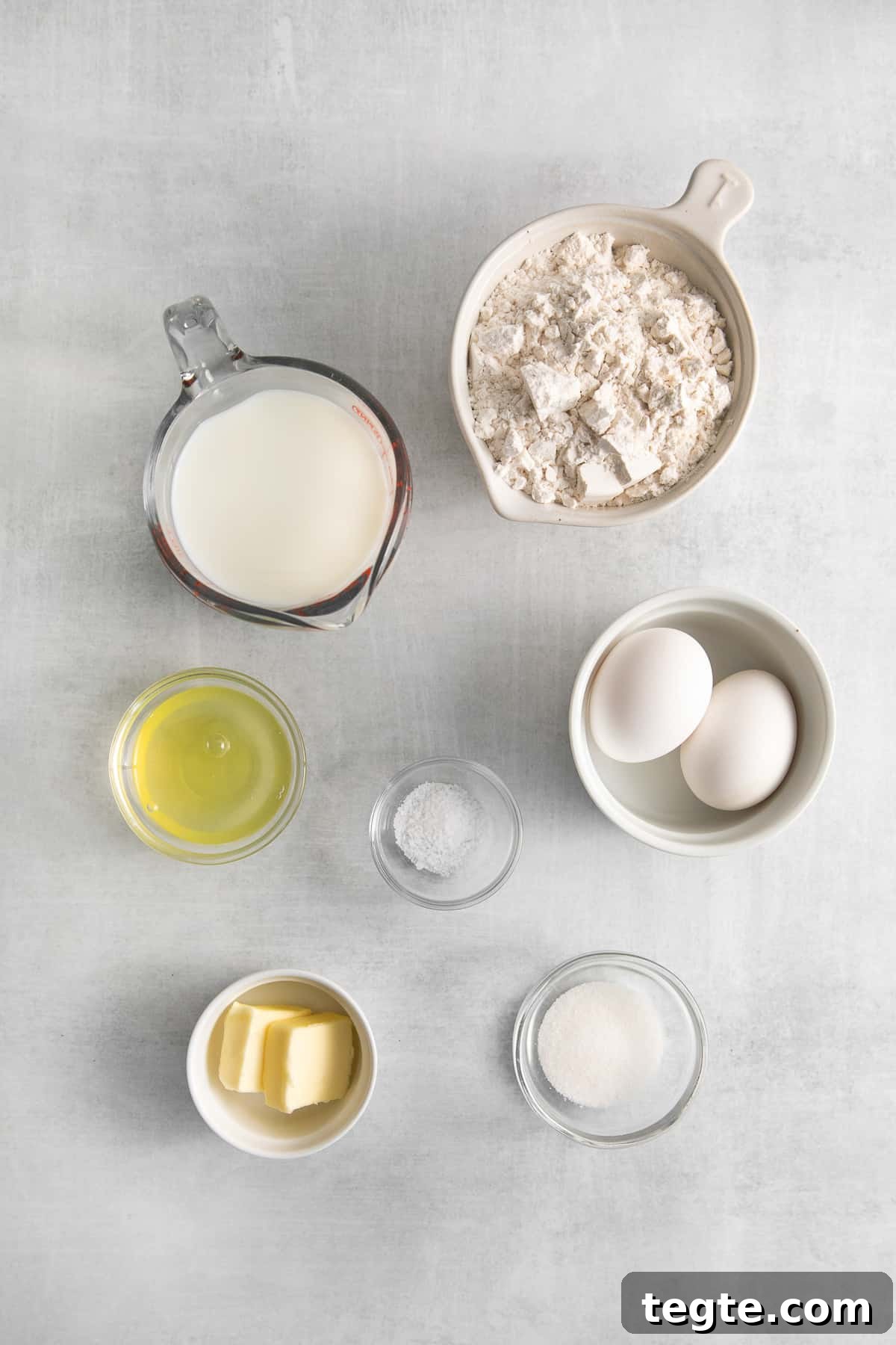 Ingredients for goat cheese crepes. Ingredients for goat cheese crepes.
