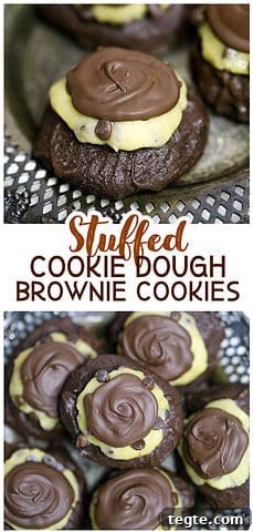 Chocolate Covered cookie dough brownie cookies