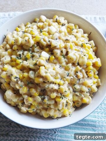 Corn in bowl ready to eat.