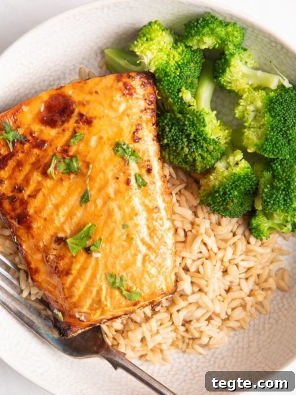 Crispy Salmon Burgers with Lemon-Dill Sauce 8 salmon on a bed of rice served with broccoli