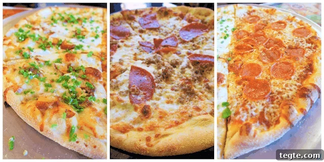Two Boots Pizza - Nashville, TN - authentic NY Pizza in the heart of Nashville - can get pizza by the slice or get a whole pizza and share. Tastes great! Don't miss the Nashville exclusive Miss Kitty - topped with Hattie B's hot chicken!!