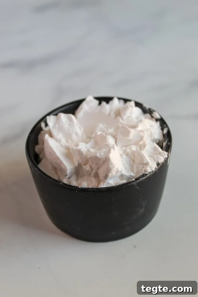 Cassava Flour vs Tapioca Starch: Key Differences and Uses 6 tapioca starch in a black bowl